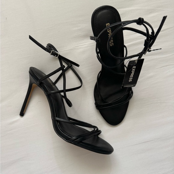 Express Shoes - Express (size 6) women’s black strap high heels